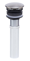 ALFI Brushed Nickel Pop Up Drain for Bathroom Sink without Overflow, AB9055-BN
