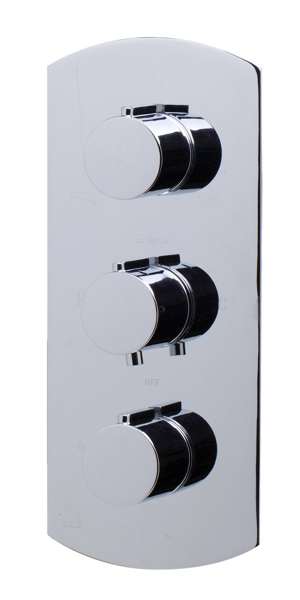 Alternative View of ALFI brand AB4001-PC Polished Chrome Concealed 3-Way Thermostatic Valve Shower Mixer Round Knobs, Brass