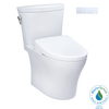 TOTO WASHLET+ Aquia IV Arc Two-Piece Elongated Dual Flush 1.28 and 0.9 GPF Toilet with Auto Flush S7 Contemporary Bidet Seat, Cotton White, Vitreous China|Plastic, MW4484726CEMFGNA#01