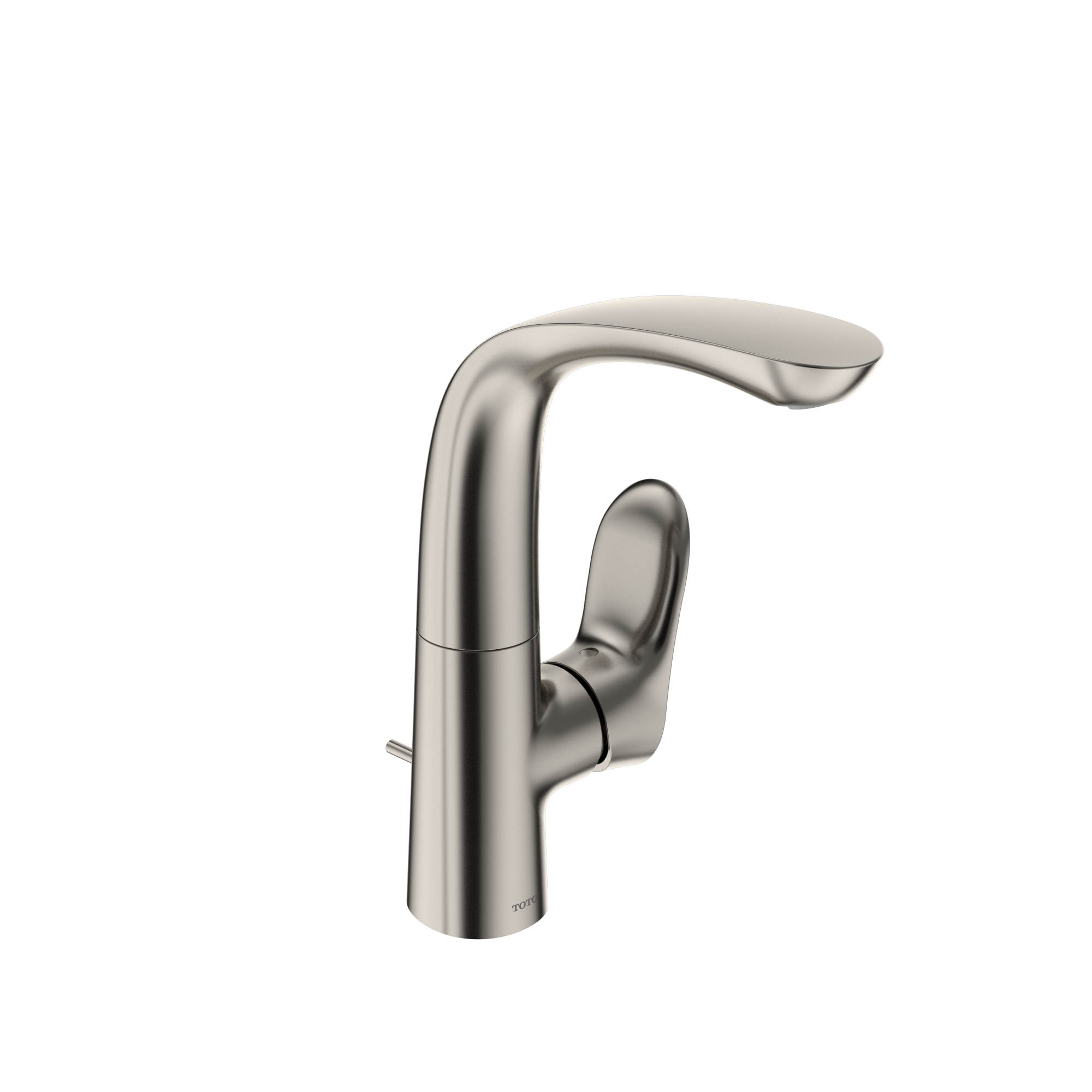TOTO GO 1.2 GPM Single Side-Handle Bathroom Sink Faucet with COMFORT GLIDE Technology and Drain Assembly, Polished Nickel, Brass, TLG01309U#PN