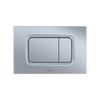 TOTO Dual Flush Rectangle Push Button Plate for Select DuoFit In-Wall Tank Unit, Matte Silver, Plastic, YT920#MS