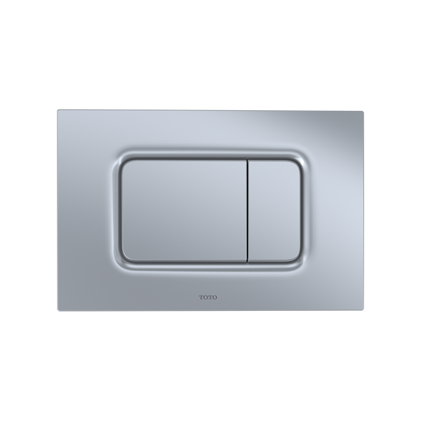 TOTO Dual Flush Rectangle Push Button Plate for Select DuoFit In-Wall Tank Unit, Matte Silver, Plastic, YT920#MS