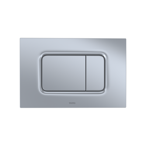 TOTO Dual Flush Rectangle Push Button Plate for Select DuoFit In-Wall Tank Unit, Matte Silver, Plastic, YT920#MS