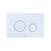 TOTO Dual Flush Round Push Button Plate for Select DuoFit In-Wall Tank Unit, White Matte, Plastic, YT930#WH