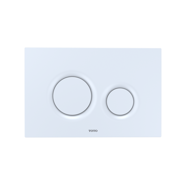 TOTO Dual Flush Round Push Button Plate for Select DuoFit In-Wall Tank Unit, White Matte, Plastic, YT930#WH