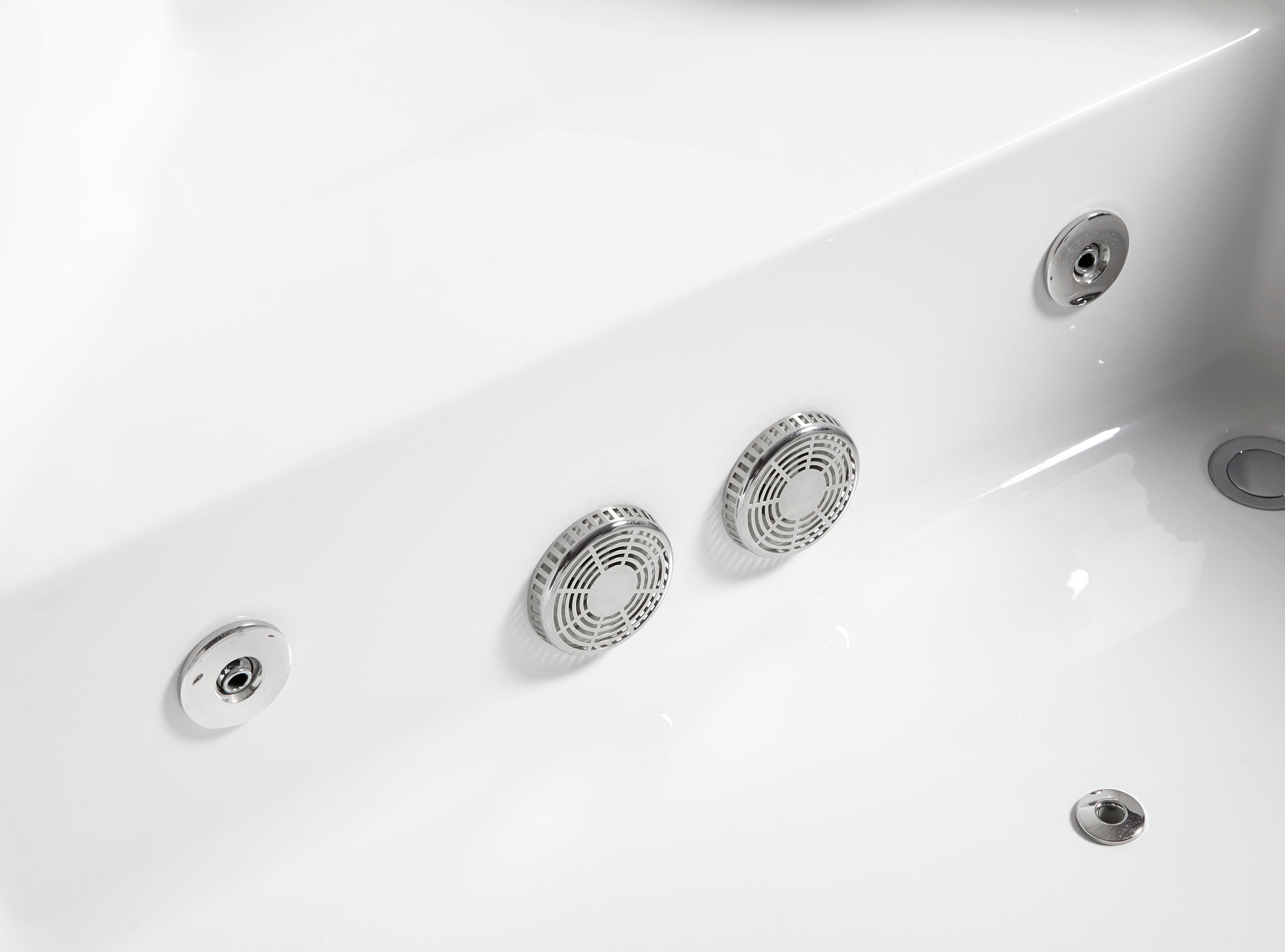 Eago 59" Acrylic Corner Neo-angle Round Bathtub, White, AM156ETL