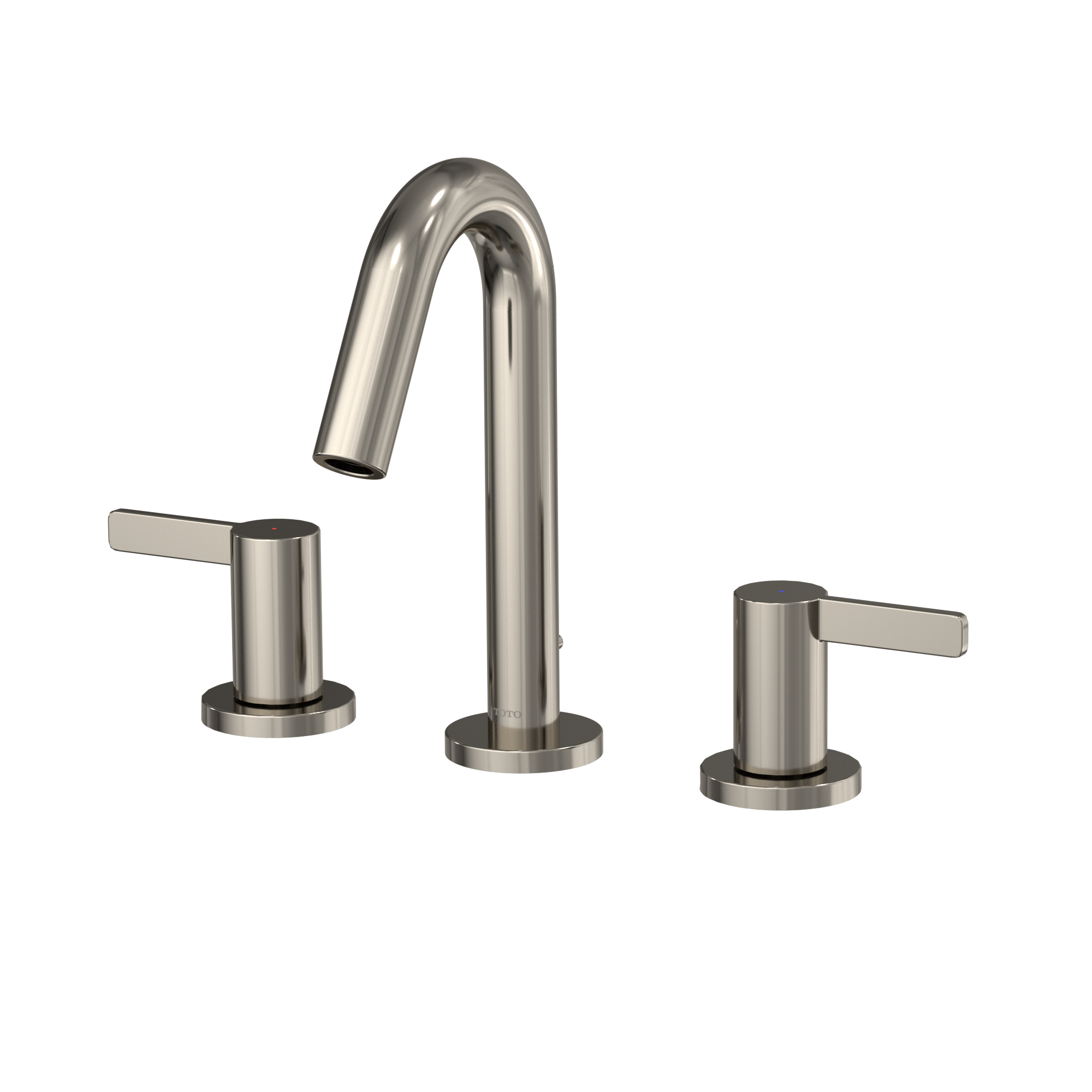TOTO GF Series 1.2 GPM Two Lever Handle Widespread Bathroom Sink Faucet, Polished Nickel, Brass, TLG11201UA#PN