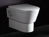 EAGO Porcelain, White, WD332 Round Modern Wall Mount Dual Flush Toilet Bowl