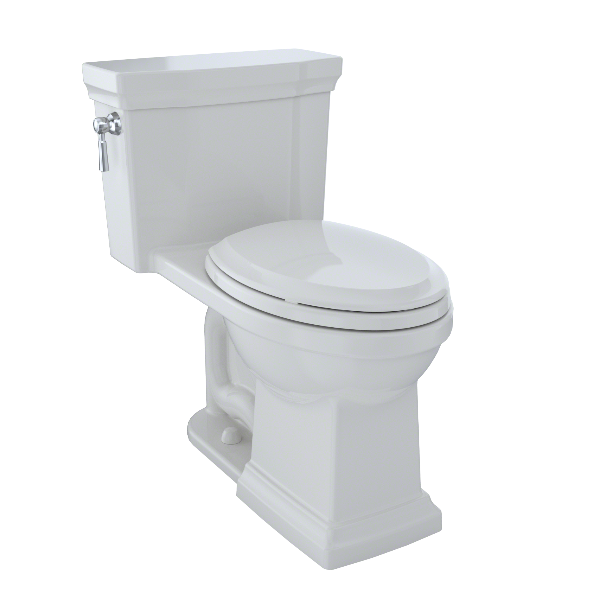 TOTO Promenade II One-Piece Elongated 1.28 GPF Universal Height Toilet with CEFIONTECT, Colonial White, Vitreous China, MS814224CEFG#11