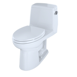 TOTO Eco UltraMax One-Piece Elongated 1.28 GPF ADA Compliant Toilet with Right-Hand Trip Lever, Cotton White, Vitreous China, MS854114ELR#01