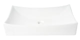 ALFI brand 25.75" x 15.5" Rectangle Above Mount Porcelain Bathroom Sink, White, No Faucet Hole, ABC904