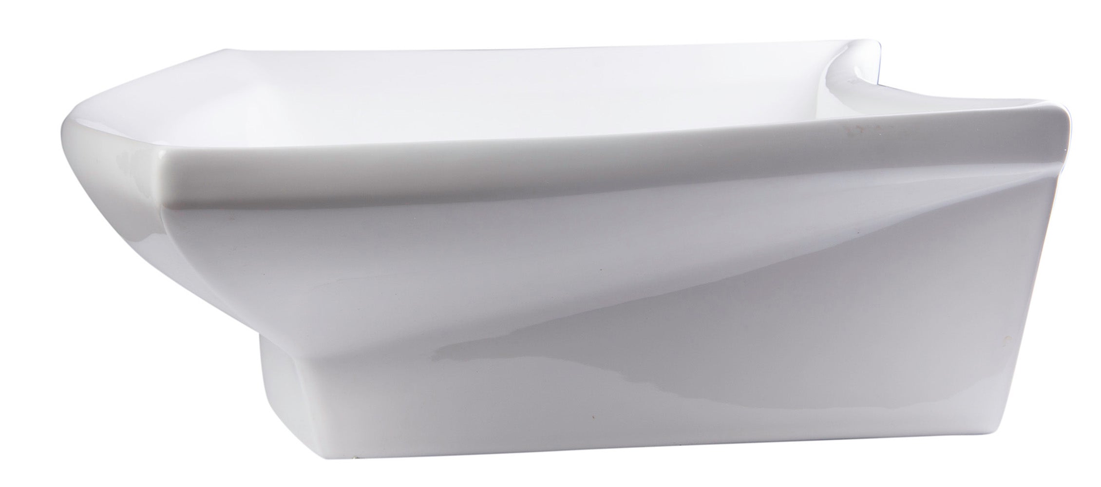Eago 28.38" x 19.63" Rectangle Above Mount Porcelain Bathroom Sink, White, 1 Faucet Hole, BA142
