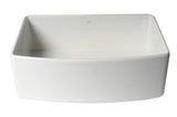 ALFI brand 30" Fireclay Farmhouse Sink with Accessories, White, ABFC3020-W