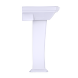 TOTO Clayton Rectangular Pedestal Bathroom Sink for 4 Inch Center Faucets, Cotton White, Vitreous China, LPT780.4#01