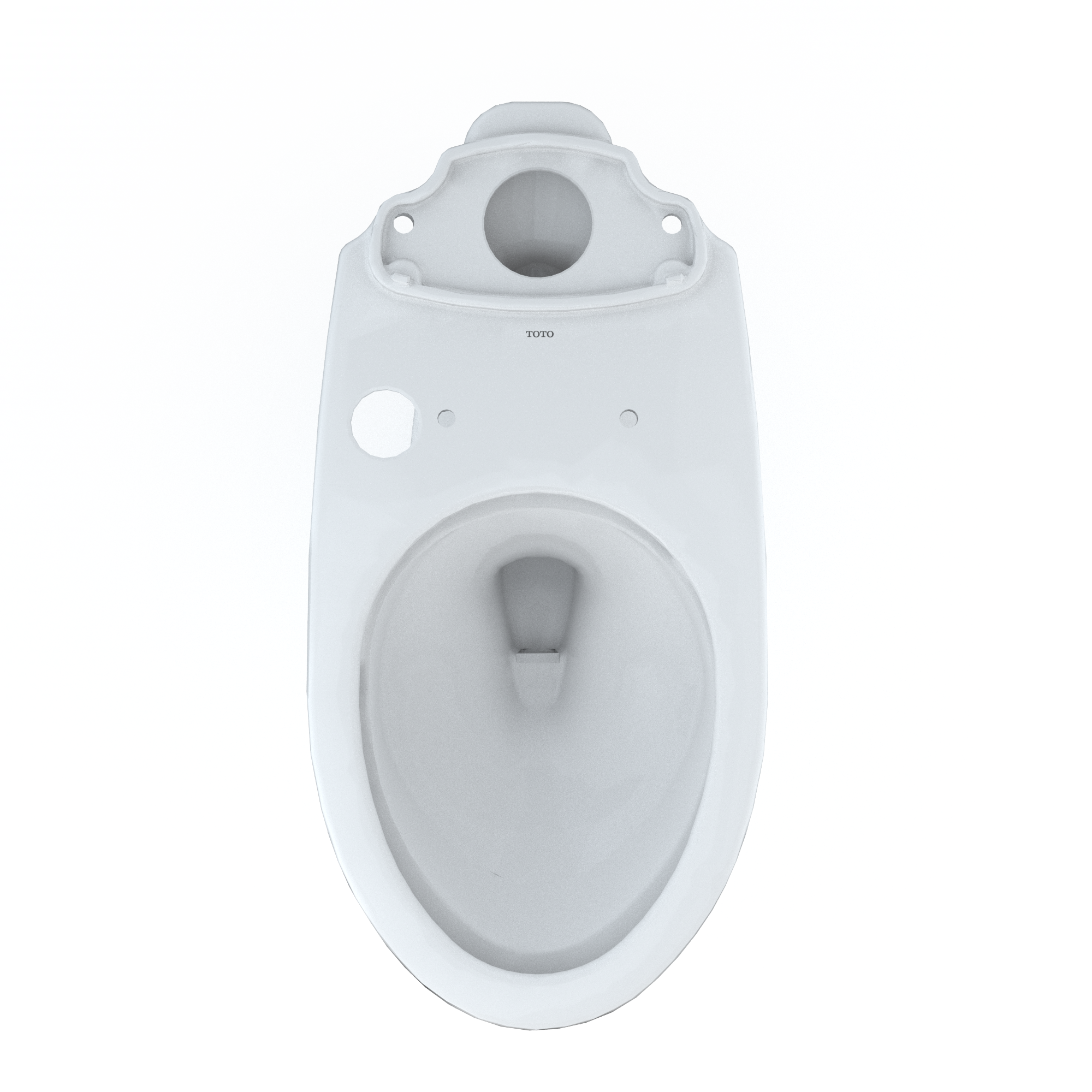 TOTO Drake Elongated Universal Height TORNADO FLUSH Toilet Bowl with CEFIONTECT, WASHLET+ Ready, Cotton White, Vitreous China, C776CEFGT40#01