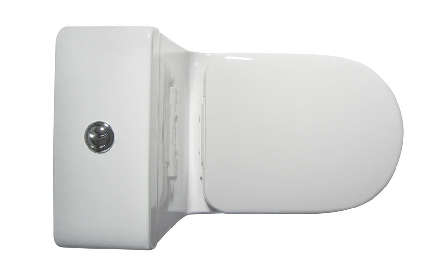 EAGO Porcelain, White, TB351 Dual Flush One Piece Eco-Friendly High-Efficiency Low Flush Ceramic Toilet