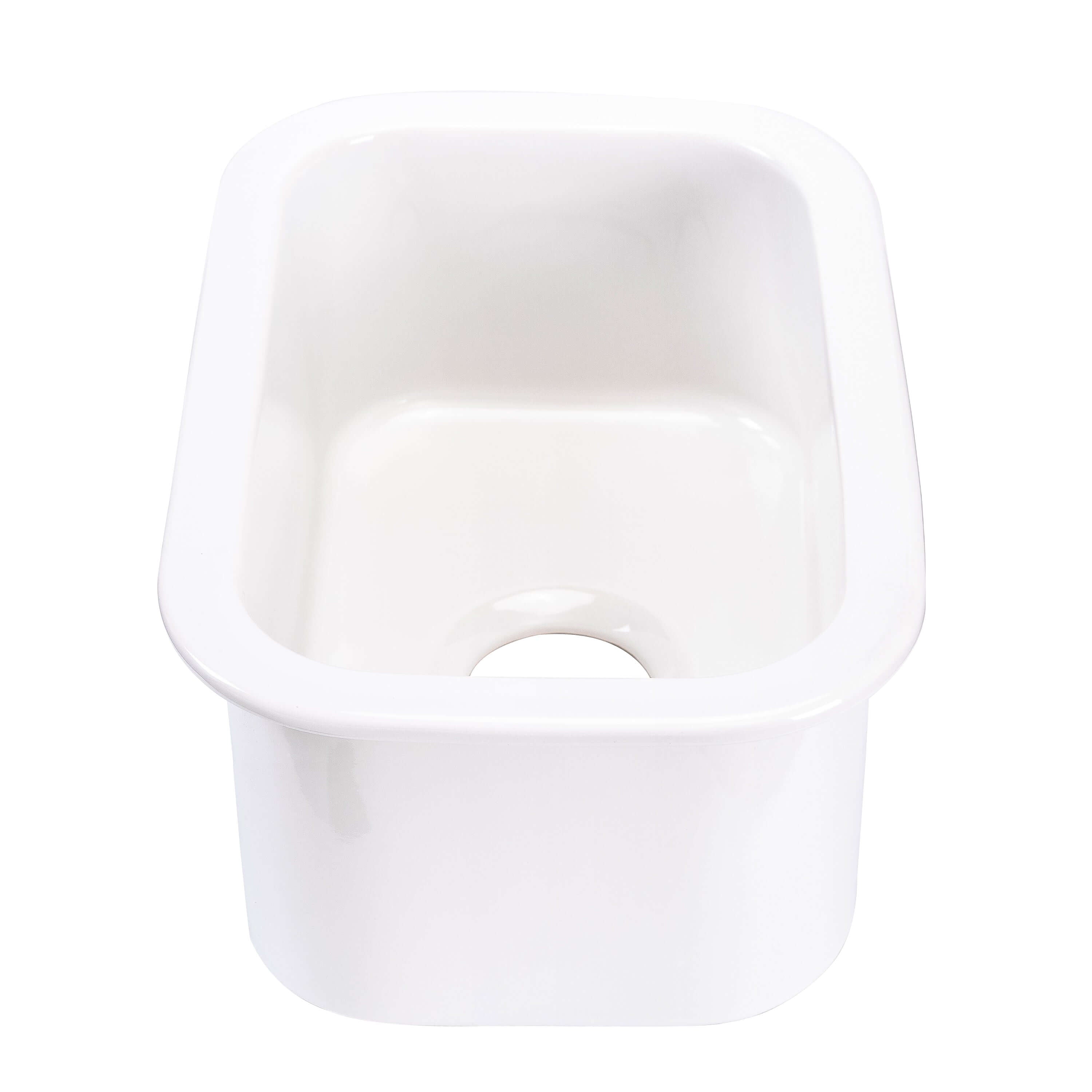 ALFI brand 19 rectangle fireclay bar/prep sink white product image