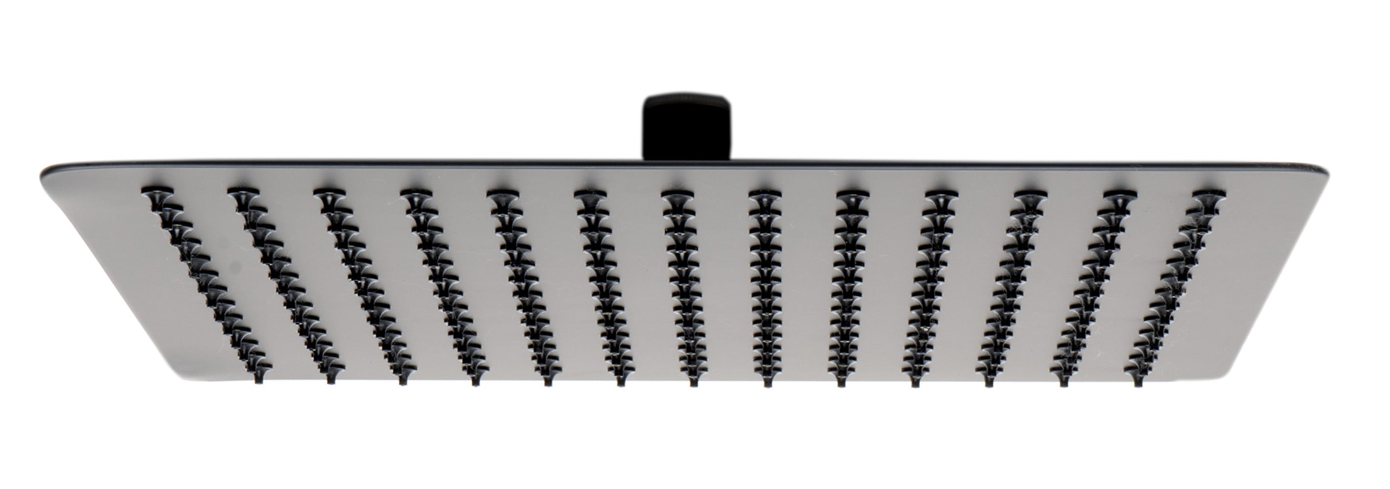 ALFI brand RAIN12S-BM Matte Black Stainless Steel 12" Square Ultra-Thin Rain Shower Head, Black Matte