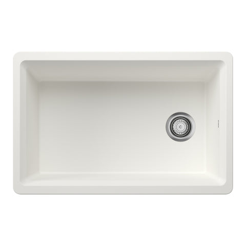 Blanco Inteos 30" Undermount Silgranit Workstation Kitchen Sink, White, No Faucet Hole, 443306