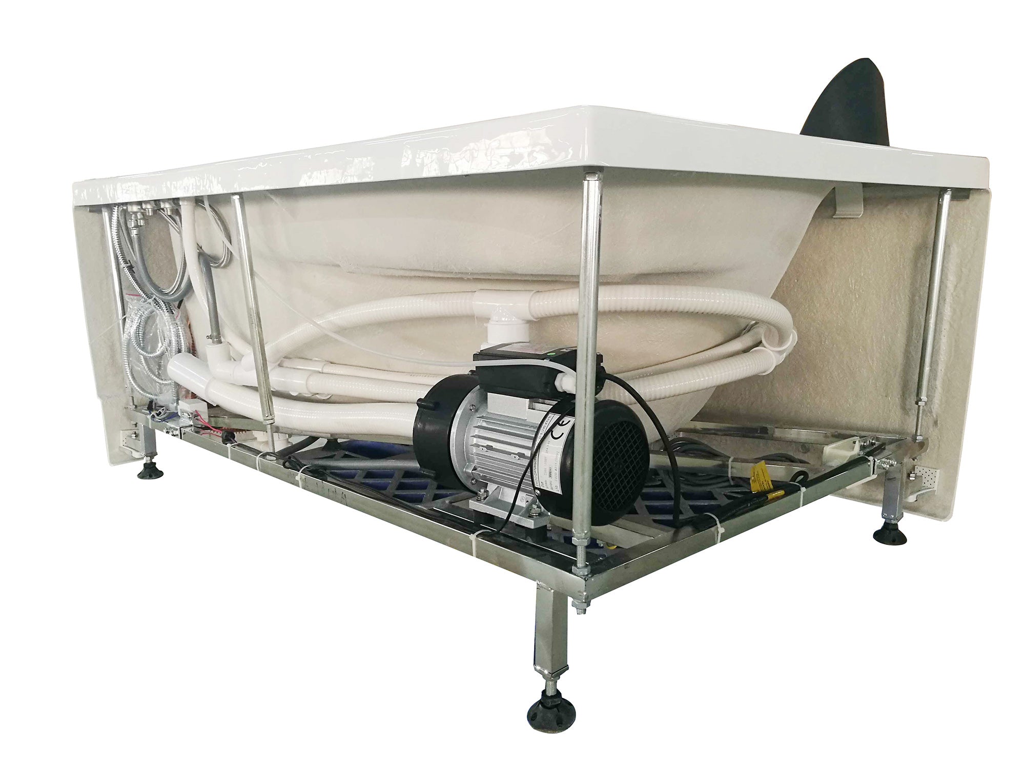 Eago 59" Acrylic Corner Neo-angle Round Bathtub, White, AM161-R