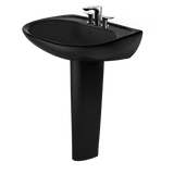 TOTO Prominence Oval Basin Pedestal Bathroom Sink for4 inch Center Faucets, Ebony, Vitreous China, LPT242.4#51