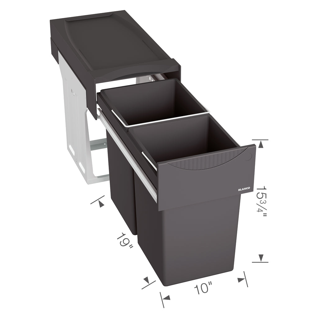 Blanco Rv Storage Blanco Botton II Storage System, Plastic, Black, 526376