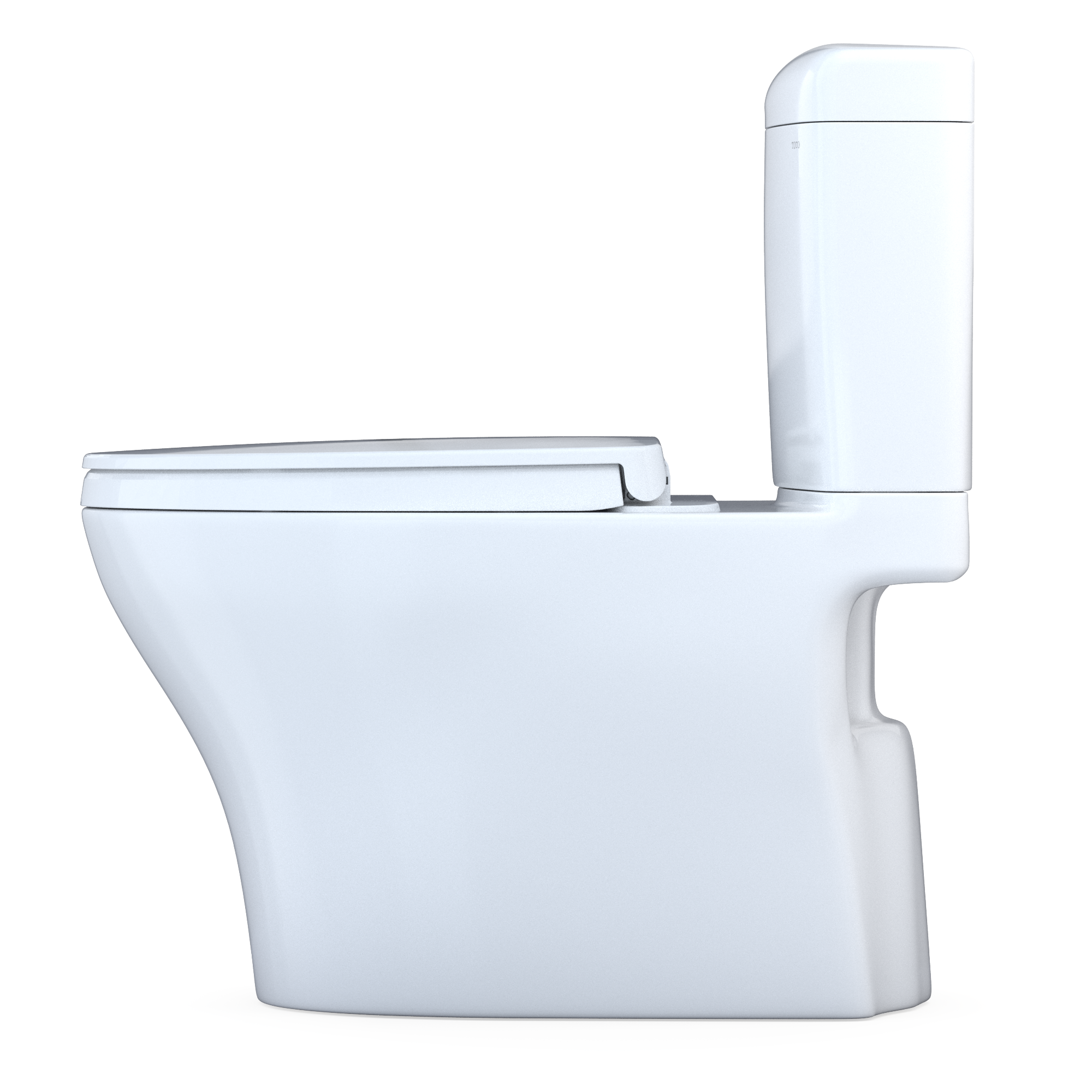 TOTO Aquia IV Cube Two-Piece Elongated Dual Flush 1.28 and 0.9 GPF Universal Height Toilet with CEFIONTECT, WASHLET+ Ready, Cotton White, Vitreous China, MS436124CEMFGN#01