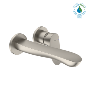 Alternate Image for TOTO GO 1.2 GPM Wall-Mount Single-Handle L Bathroom Faucet with COMFORT GLIDE Technology, Brushed Nickel, Brass, TLG01311UA#BN