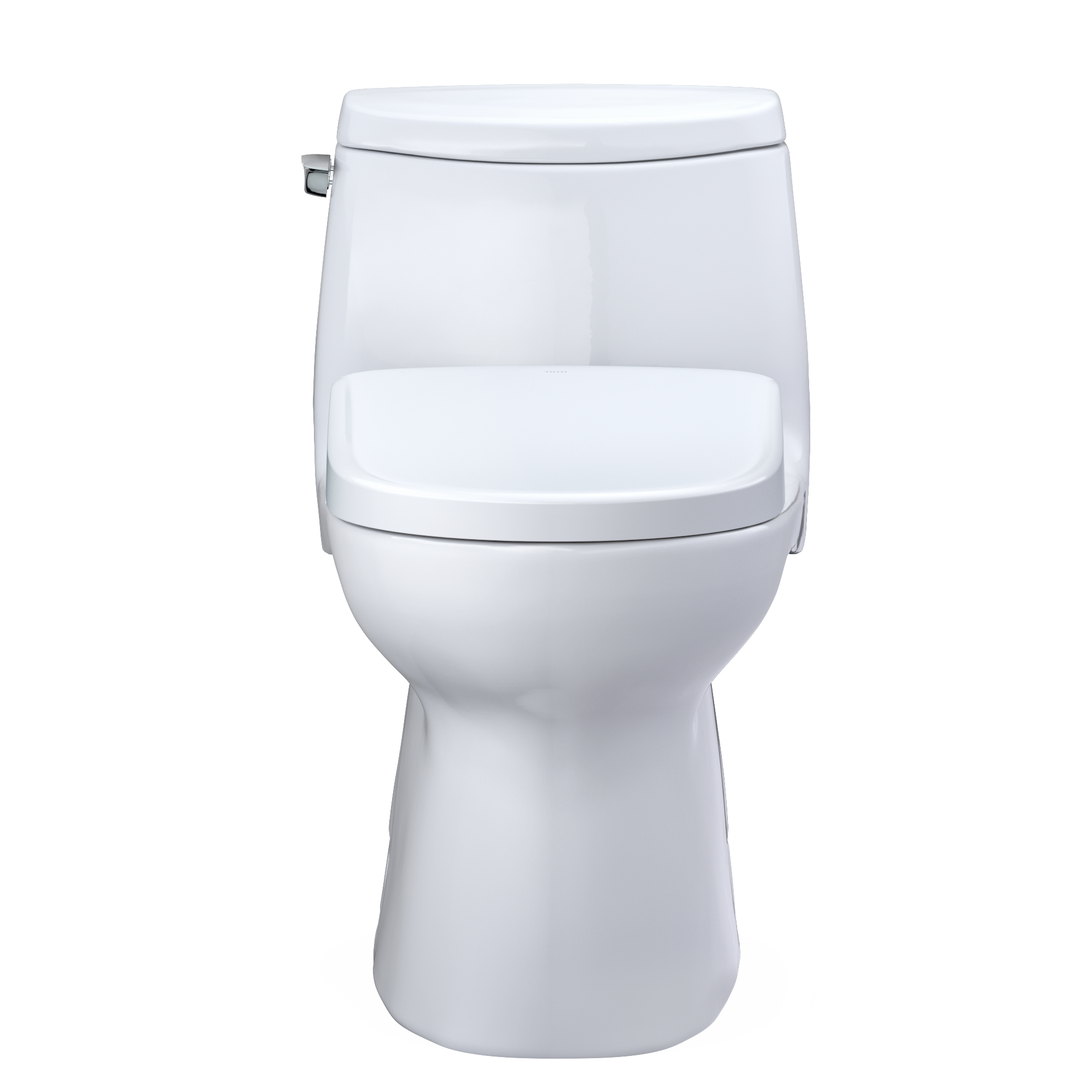 TOTO WASHLET+ Carlyle II 1G One-Piece Elongated 1.0 GPF Toilet and WASHLET+ S7A Contemporary Bidet Seat, Cotton White, Vitreous China|Plastic, MW6144736CUFG#01
