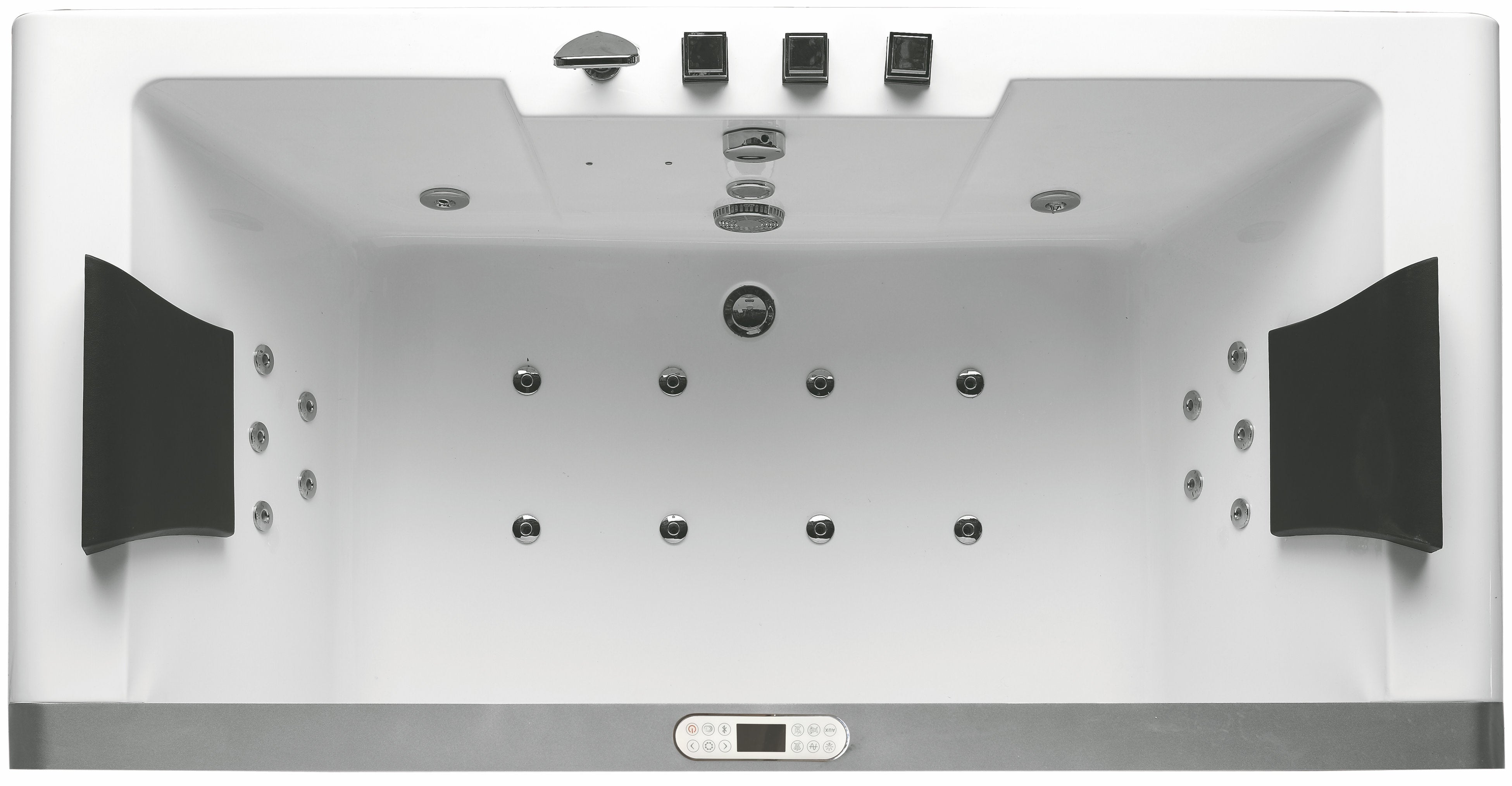Eago 71" Acrylic Corner Rectangle Bathtub, White, AM196ETL