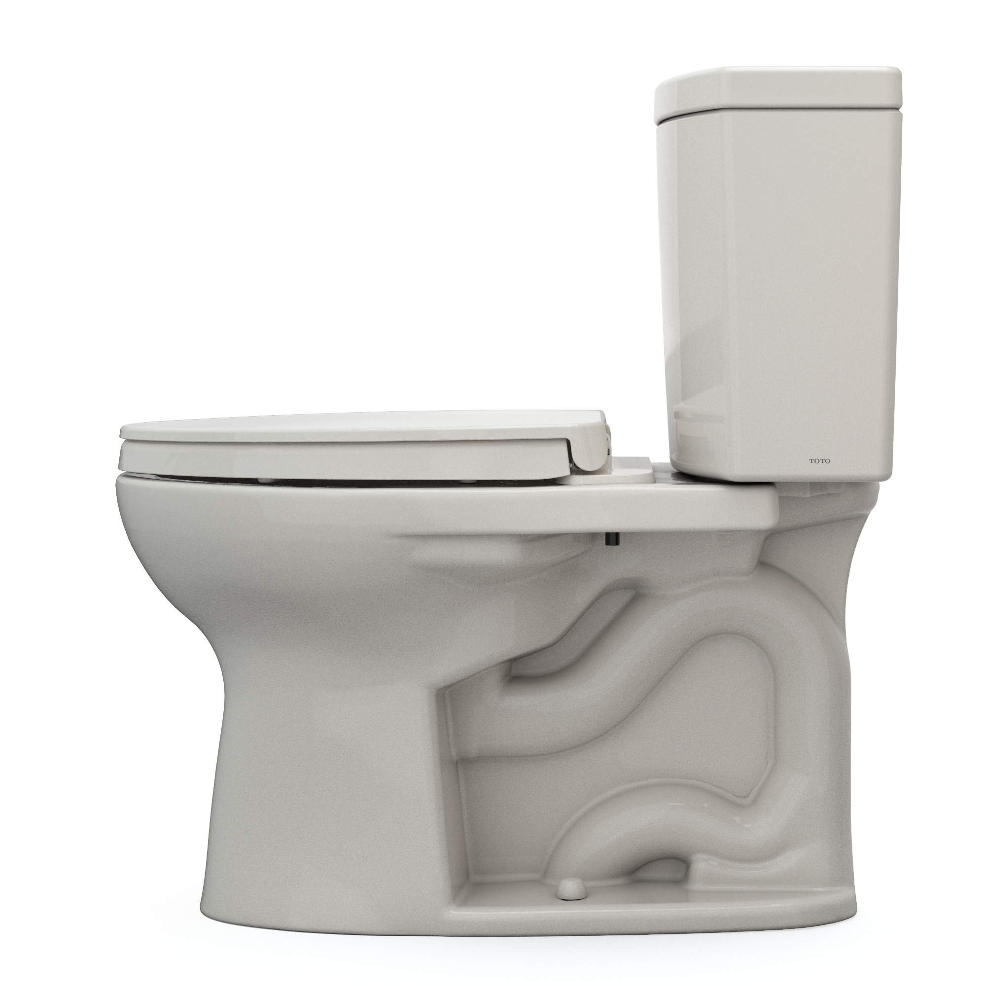 TOTO Drake II 1G Two-Piece Elongated 1.0 GPF Universal Height Toilet with CEFIONTECT and SS124 SoftClose Seat, WASHLET+ Ready, Sedona Beige, Vitreous China|Plastic, MS454124CUFG#12