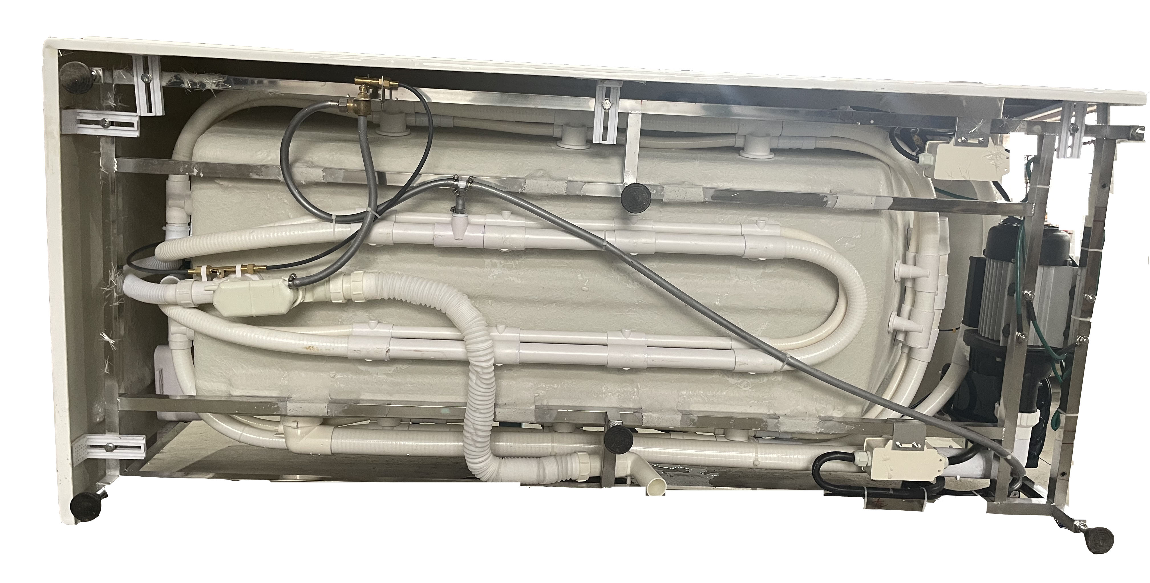 Eago 71" Acrylic Corner Rectangle Bathtub with Fixtures, White, AM154ETL-L6