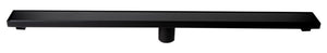 Alternate Image for ALFI brand ABLD36B-BM 36" Black Matte Stainless Steel Linear Shower Drain with Solid Cover