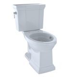 TOTO Promenade II Two-Piece Elongated 1.28 GPF Universal Height Toilet with CEFIONTECT, Cotton White, Vitreous China, CST404CEFG#01