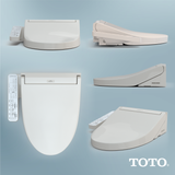 TOTO WASHLET C2 Electronic Bidet Toilet Seat with PREMIST and EWATER+ Wand Cleaning, Elongated, Sedona Beige, Plastic, SW3074#12