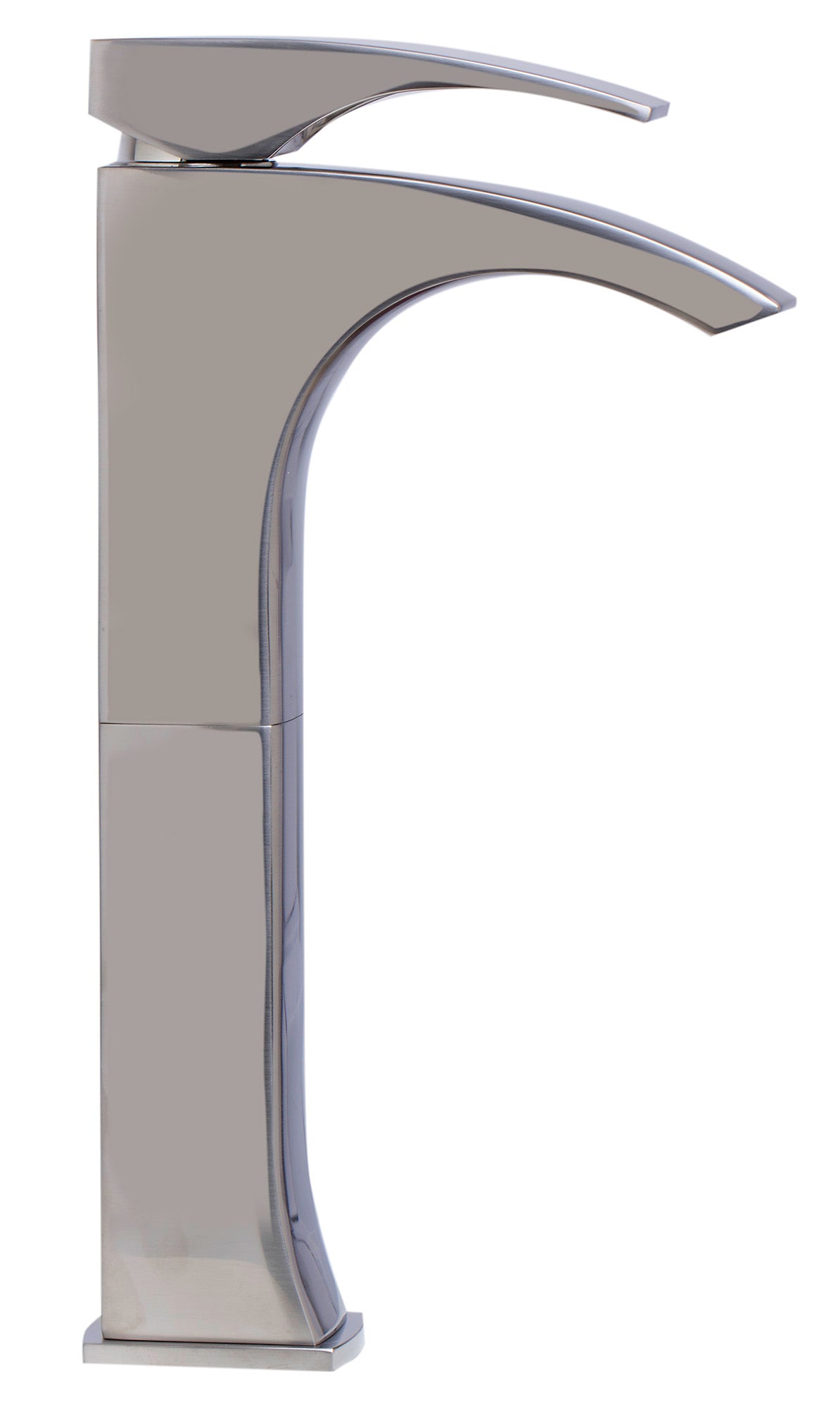ALFI Tall Brushed Nickel Single Lever Bathroom Faucet, AB1587-BN