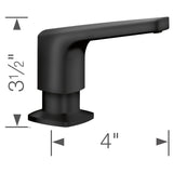 Blanco Rivana Soap Dispenser - Matte Black, Brass, 443029