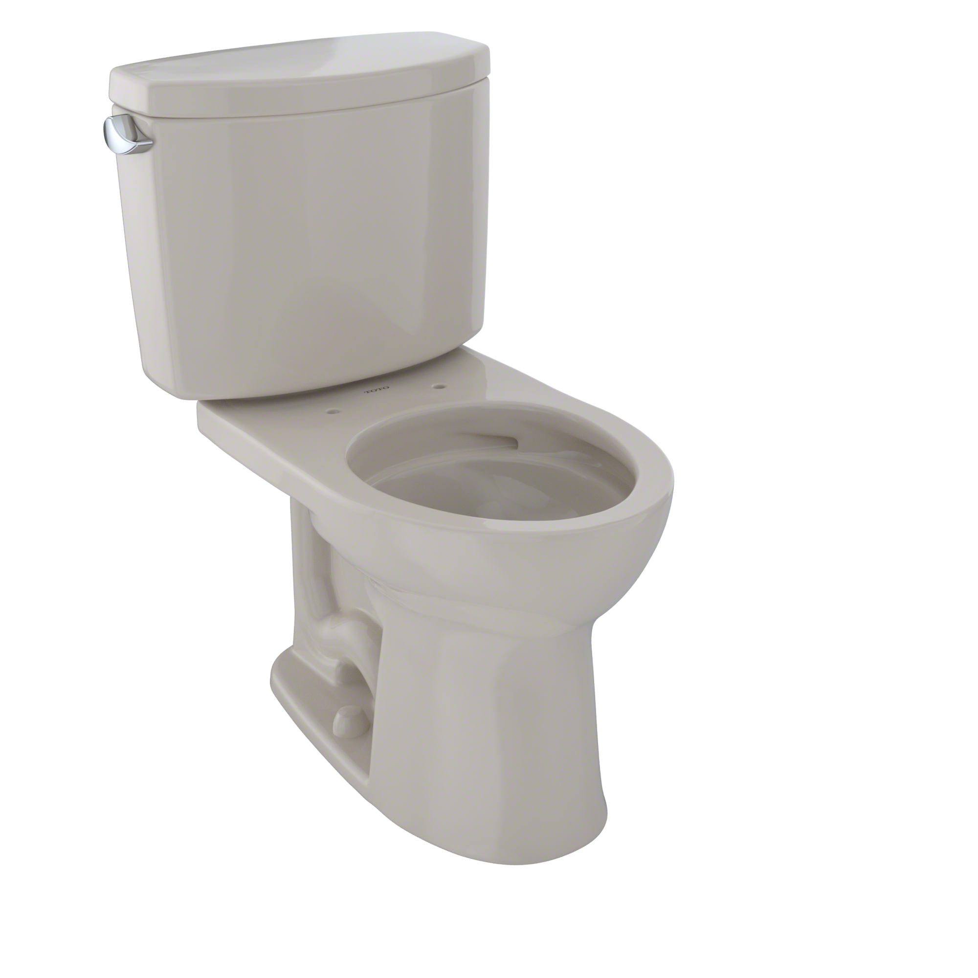 TOTO Drake II Two-Piece Round 1.28 GPF Universal Height Toilet with CEFIONTECT, Bone, Vitreous China, CST453CEFG#03