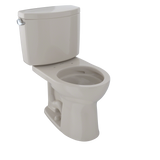 TOTO Drake II Two-Piece Round 1.28 GPF Universal Height Toilet with CEFIONTECT, Bone, Vitreous China, CST453CEFG#03