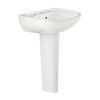 TOTO Supreme Oval Basin Pedestal Bathroom Sink with CeFiONtect for 8 Inch Center Faucets, Colonial White, Vitreous China, LPT241.8G#11