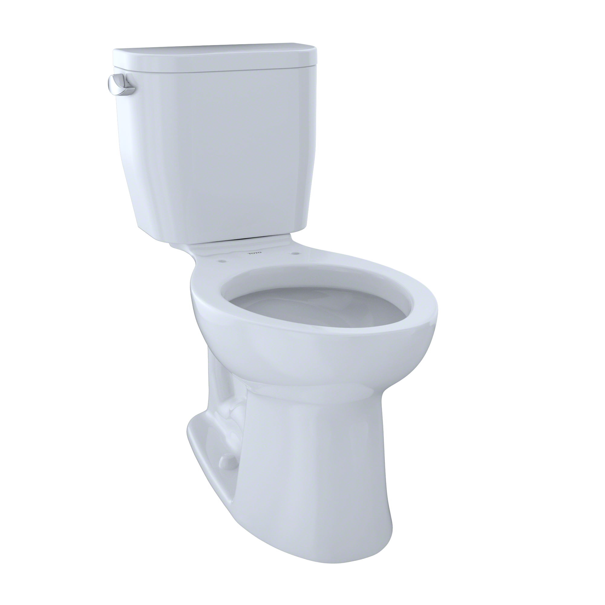 TOTO Entrada Two-Piece Elongated 1.28 GPF Universal Height Toilet, Cotton White, Vitreous China, CST244EF#01