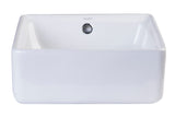 Eago 15" x 15" Square Above Mount Porcelain Bathroom Sink, White, No Faucet Hole, BA130