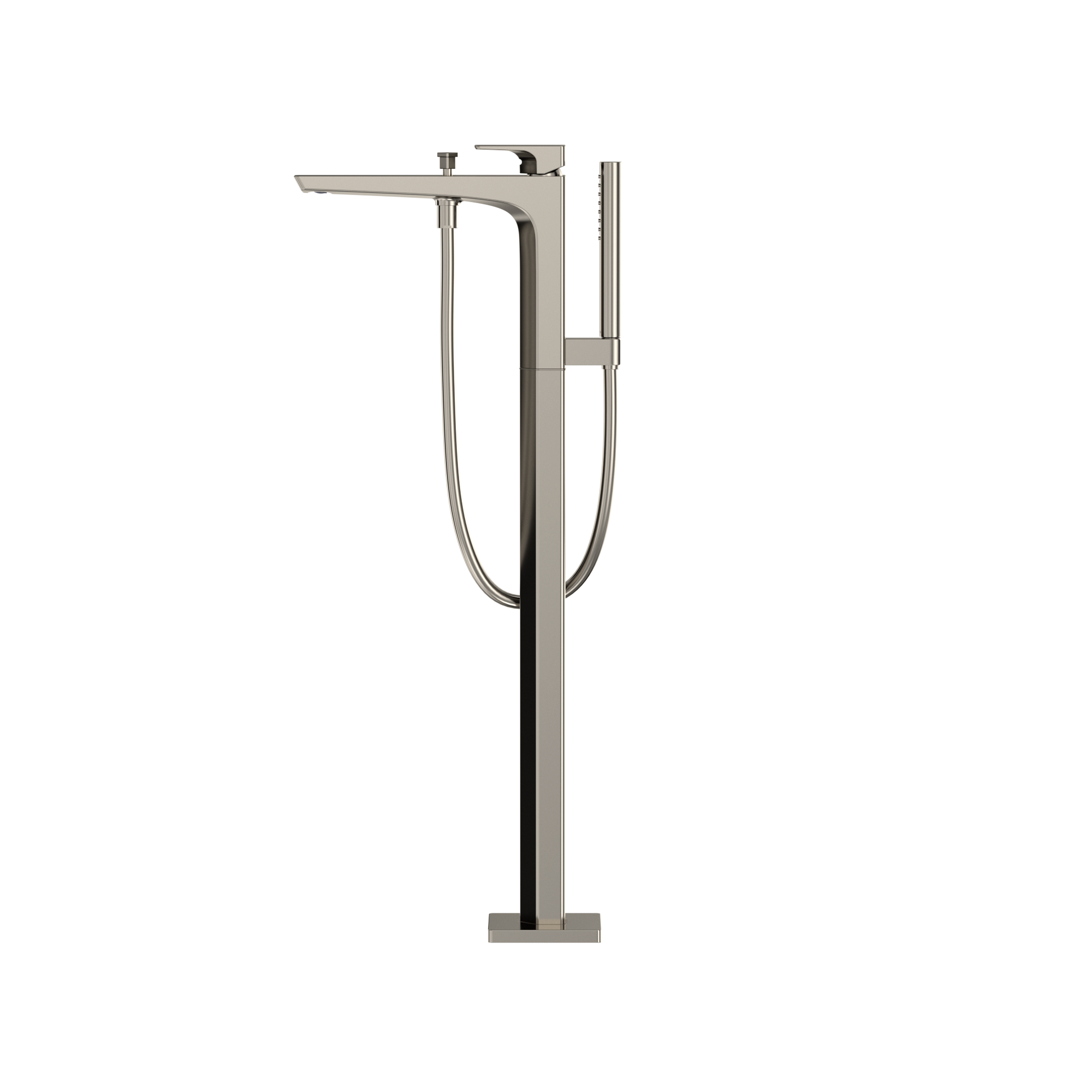 TOTO GE Single-Handle Free Standing Tub Filler with Handshower, Polished Nickel, Brass, TBG07306U#PN