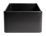 ALFI brand 30" Fireclay Farmhouse Sink, Black Matte, No Faucet Hole, ABF3018-BM