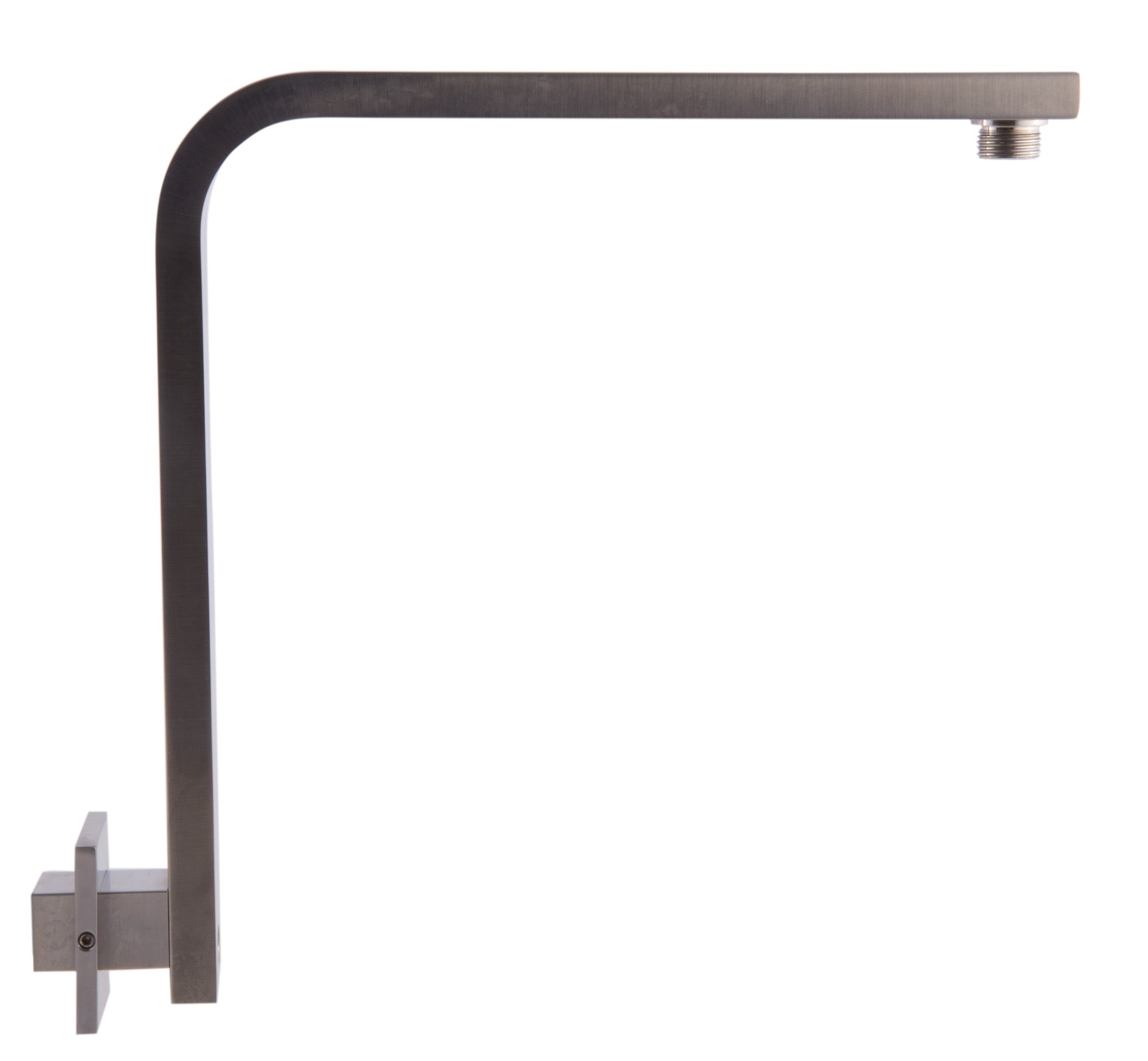 ALFI brand AB12GSW-BN Brushed Nickel 12" Square Raised Wall Mounted Shower Arm, Brass