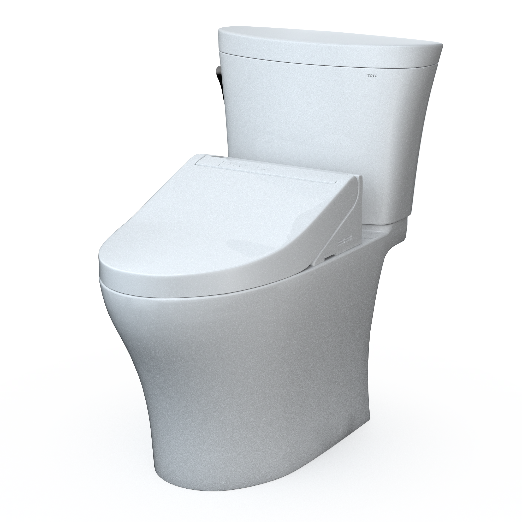 TOTO WASHLET+ Aquia IV Arc Two-Piece Elongated Dual Flush 1.28 and 0.9 GPF Toilet with C5 Bidet Seat, Cotton White, Vitreous China|Plastic, MW4483084CEMFGN#01