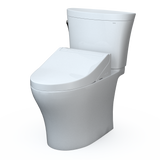 TOTO WASHLET+ Aquia IV Arc Two-Piece Elongated Dual Flush 1.28 and 0.9 GPF Toilet with C5 Bidet Seat, Cotton White, Vitreous China|Plastic, MW4483084CEMFGN#01