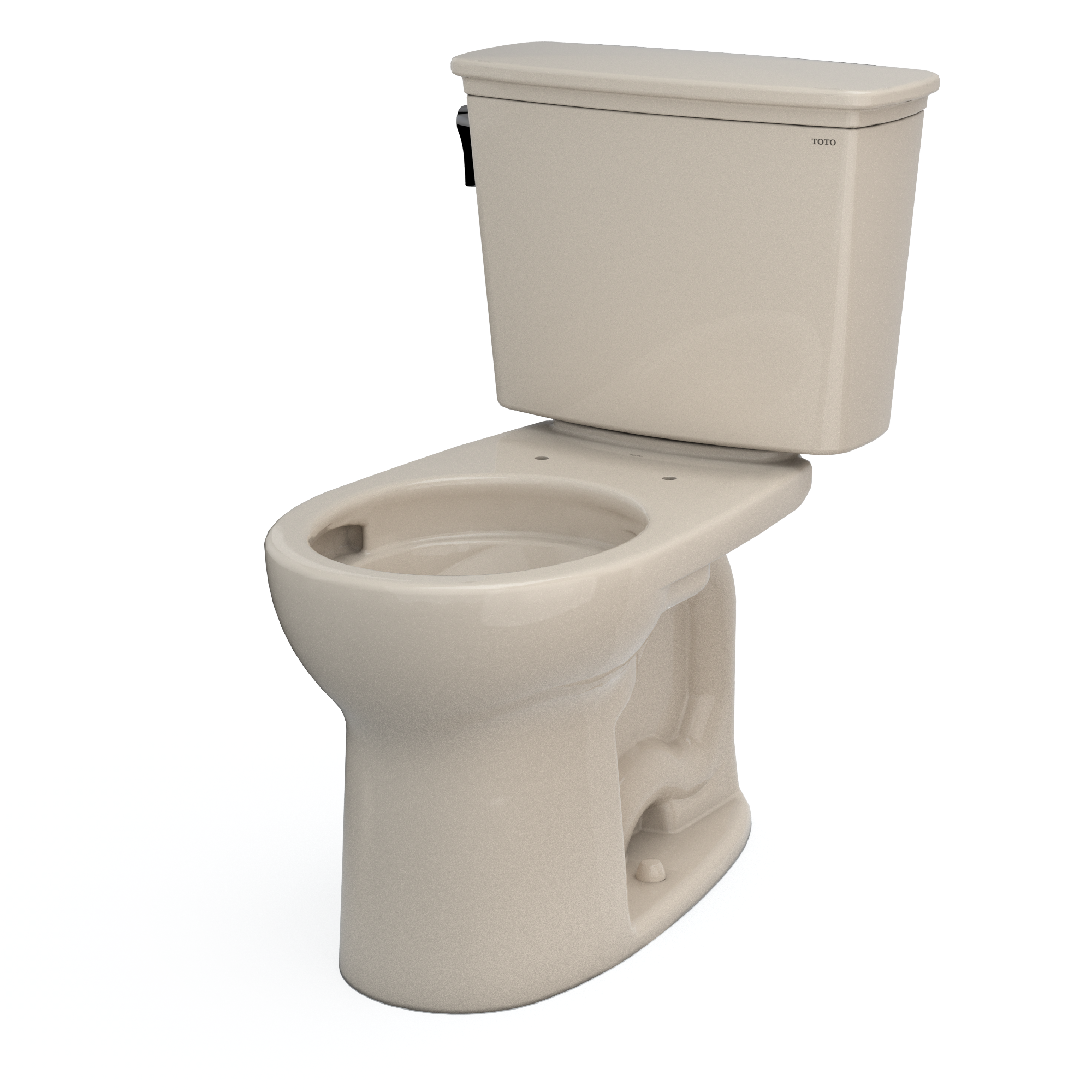 TOTO Drake Transitional Two-Piece Round 1.28 GPF Universal Height TORNADO FLUSH Toilet with CEFIONTECT, Bone, Vitreous China, CST785CEFG#03