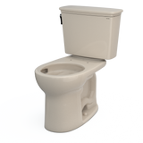 TOTO Drake Transitional Two-Piece Round 1.28 GPF Universal Height TORNADO FLUSH Toilet with CEFIONTECT, Bone, Vitreous China, CST785CEFG#03