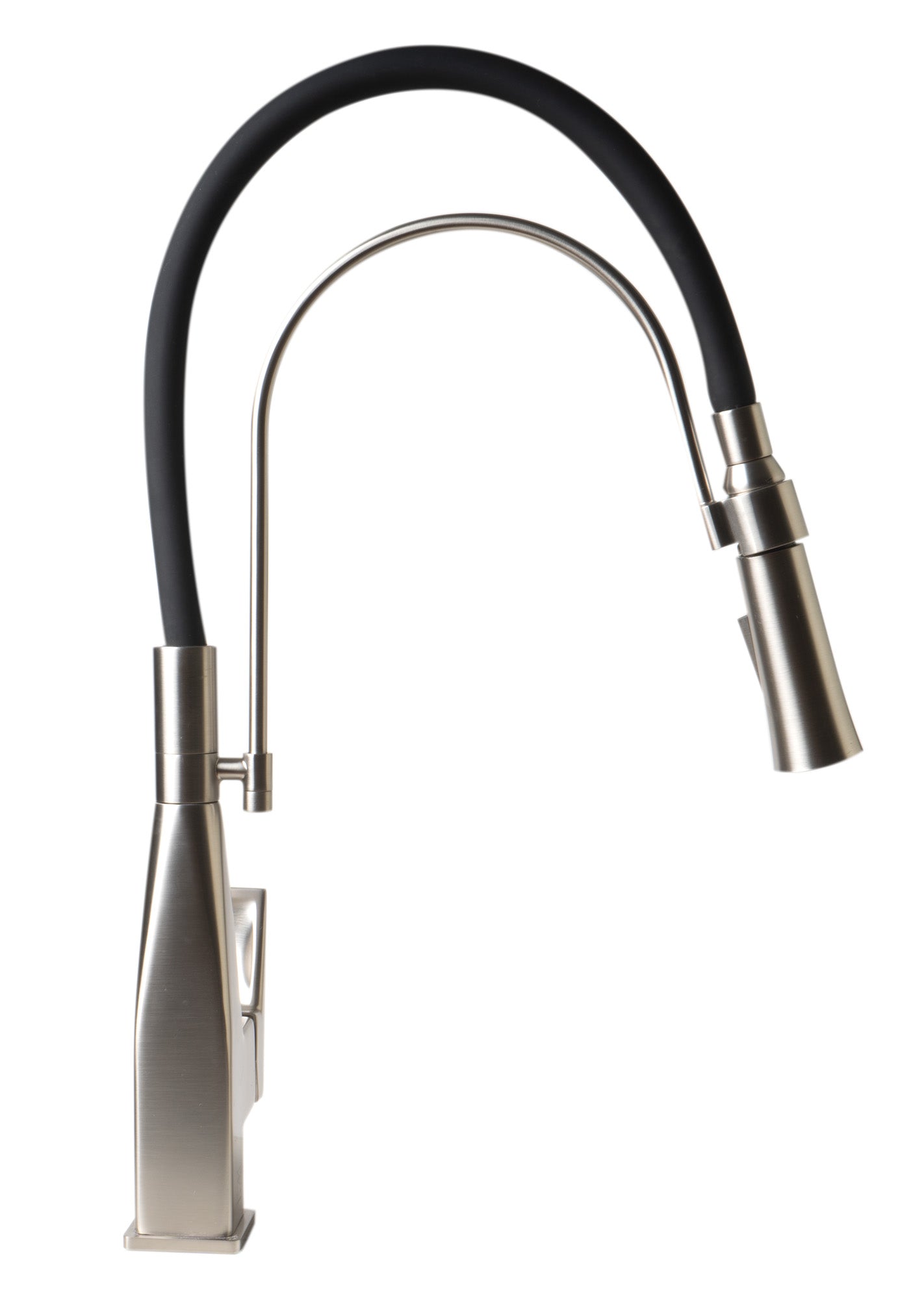 ALFI brand 1.8 GPM Lever Gooseneck Spout Touch Kitchen Faucet, Modern, Gray, Brushed Nickel, ABKF3023-BN